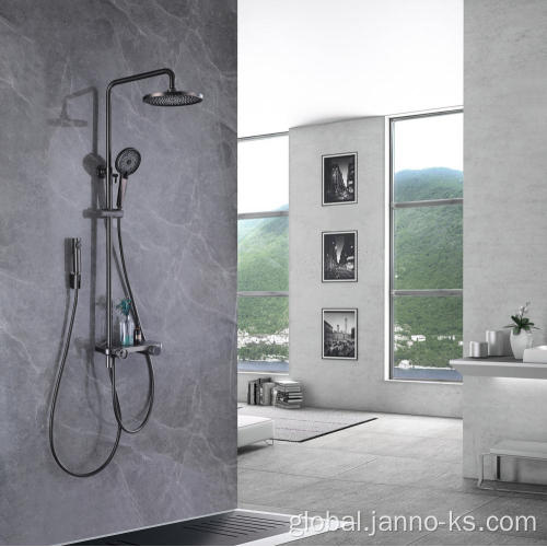 SUS304 Home Bathroom Shower Faucet Gun Gray Stainless Steel Family Bathroom Shower Faucet Manufactory